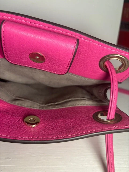 Vince Camuto Vibrant Pink Pebbled Leather Crossbody - Picture 5 of 12